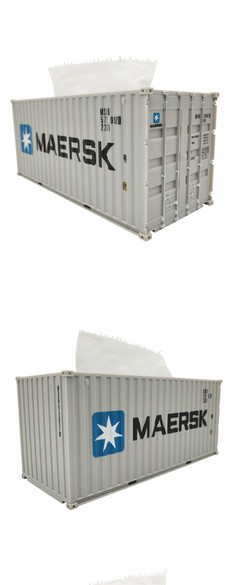 马士基航运MAERSK 1:35集装箱纸巾盒模型 航运集装箱模型定制定做 来图定制